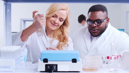 Scientists Conducting Research in Modern Laboratory