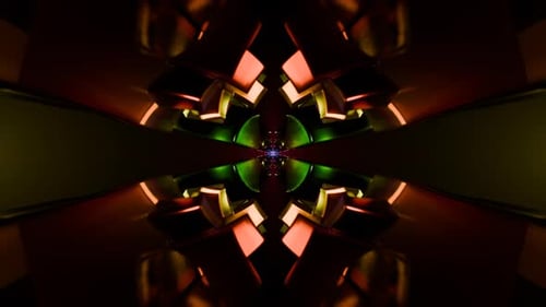 A Neverending 3D Tunnel of Geometric Shapes in Seamless Animation