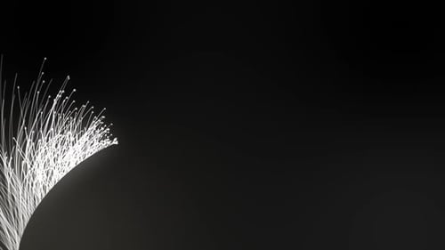 Fluid White Particle Streaks Abstract Digital Reveal