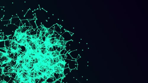 Futuristic Abstract Network Connection Background Animation