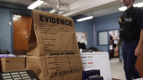 Evidence collected by police in the precinct law enforcement