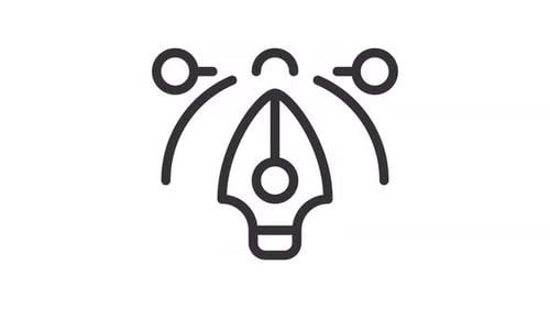 Pen tool animated icon