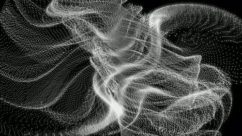 Abstract white particles