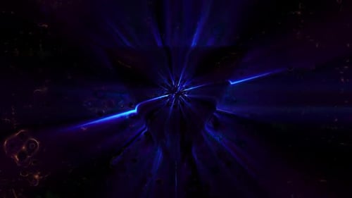 Abstract Blue and Purple Light Tunnel Motion Background