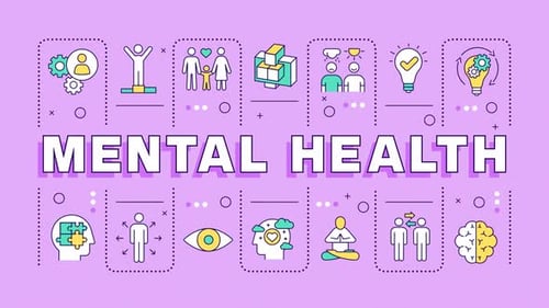 Animated Mental Health Icons And Text Reveal