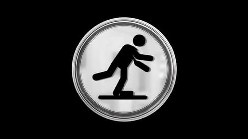 Modern 3D Tripping Hazard Warning Icon Animation