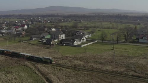 Luftbild der Zugfahrten mit der Eisenbahn