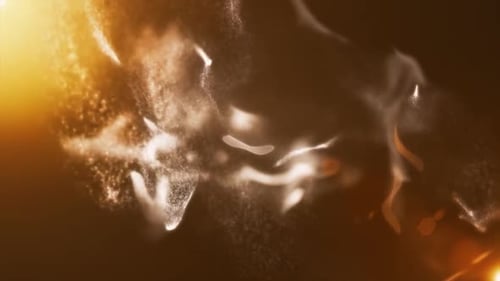 Dynamic Abstract Glowing Particles Fluid Motion Background