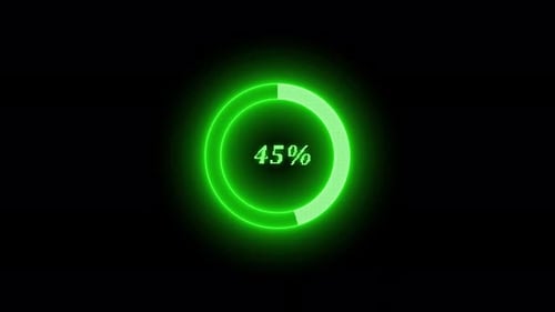 Green Neon Circle Loading Animated
