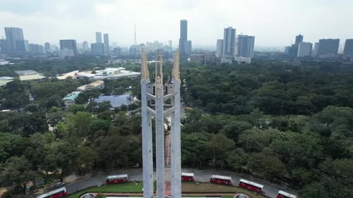 Manila Skyline Under Blue Skies