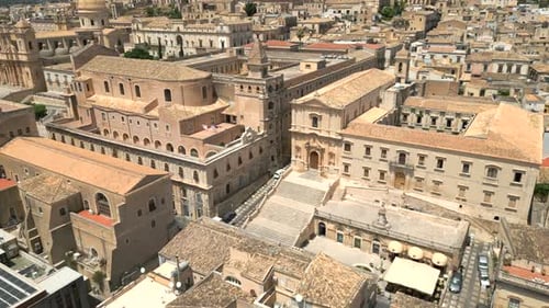 Aerial Views of Noto Sicily Bathed in July Sunshine