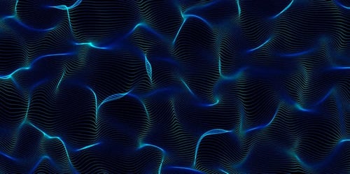 Abstract Blue Digital Wave Lines Motion Background