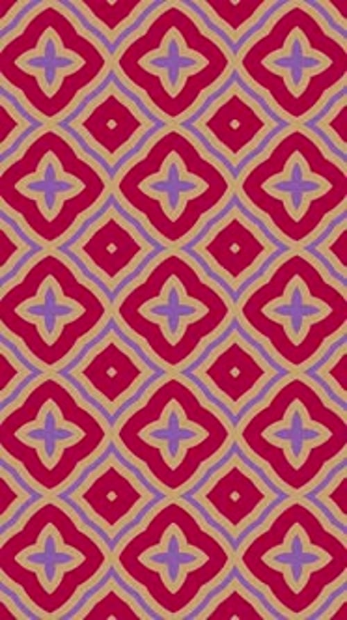 Vertical Video - Vintage Kaleidoscopic Pattern Background