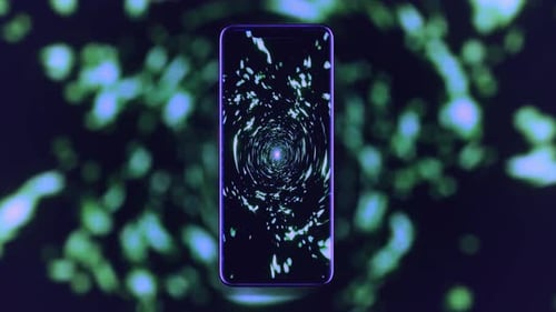 Futuristic Digital Tunnel Space Travel Animated Background