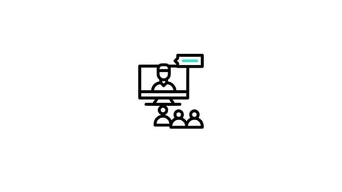 Animated Online Presentation or Webinar Icon