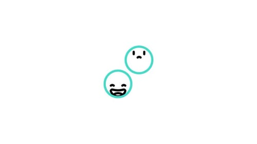 Animated Flat Design Happy and Sad Emoji Icons