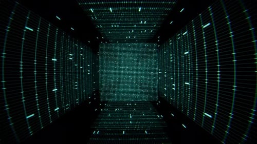 Konzepte für Computernetzwerke, animierter Hintergrund in Schleifen. Science-Fiction.