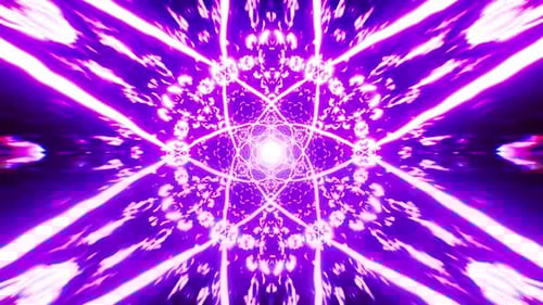 Flashing Magical Star Purple Flame Tunnel Loop