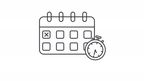 calendar business icon animation