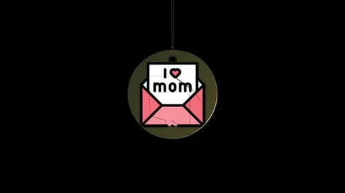 Decorative I Love Mom Message Reveal Animation