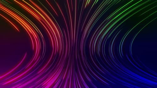 Abstract Neon Light Speed Tunnel Background Animation