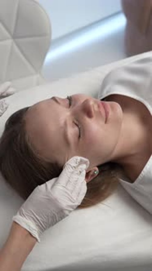 Facial Skin Treatment in a Beauty Salon