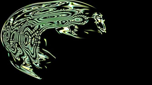 Abstract Fluid Glowing Liquid Shapes Motion Background