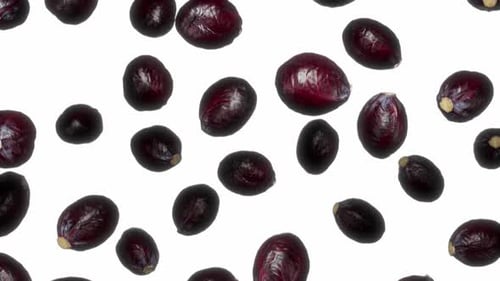 Falling Dark Red Cabbage Leaves Food Background