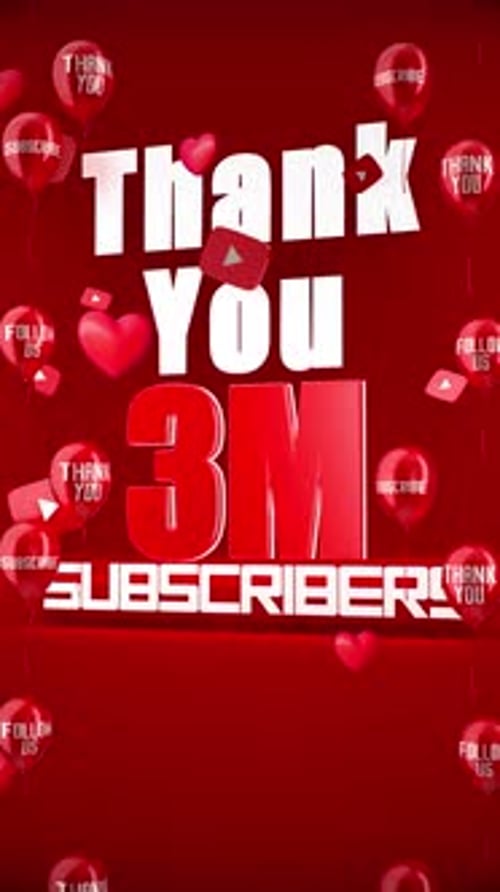 Youtube Subscribers Intro Thank You 3 Million Subscribers