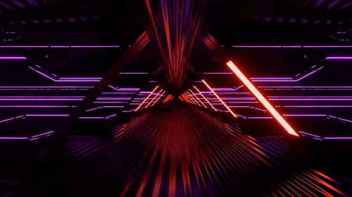VJ LOOP NEON Tunnel Abstract Background Video