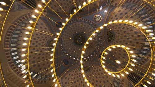Kahramanmaras Turkey.
Inside of the Abdulhamithan Mosque.
The ceiling decorations of the large and n