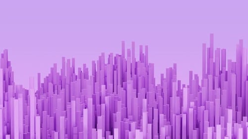 Abstract Shape Motion Pink square shapes blocks in waves