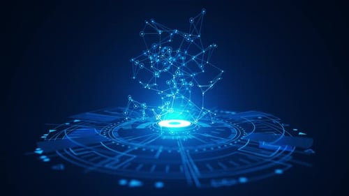 Nahtlose Schleife von Knoten und Linien, die ein digitales Netz bilden. Loop-Move
.