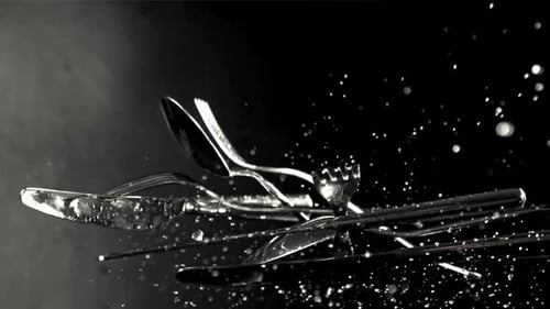 Falling Cutlery in Slow Motion