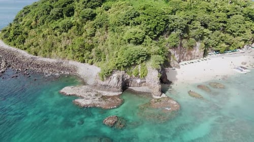 Drone Reveals Mexico's Coral Island, Guayabitos, Nayarit