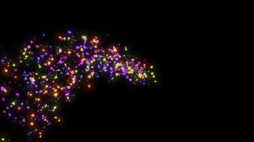 Glitter Magic Heart Shape Particle Trail Flying, Glitter Magic Sparkle Magic Glitter Herzform Par