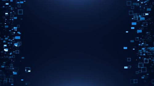 Cyber Cascade Business, technologie d'entreprise, tunnel de particules, boucle d'arrière-plan numérique