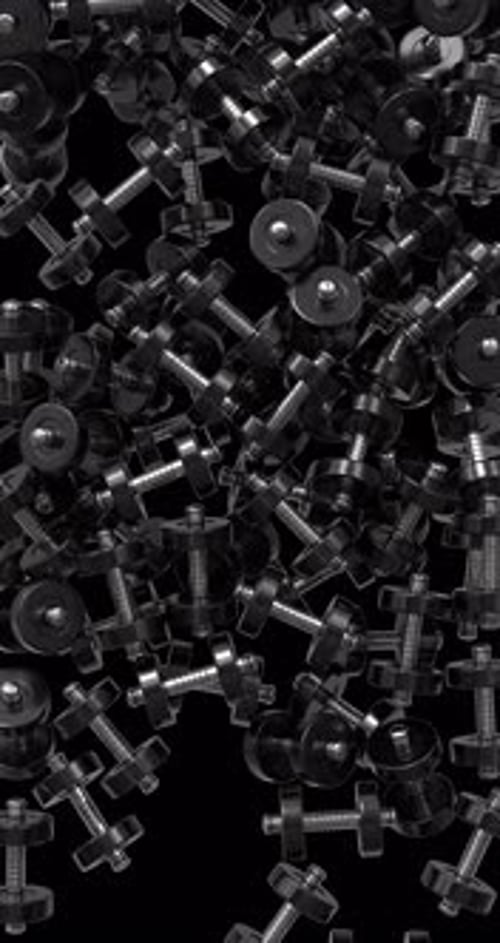 3D Dumbbells Screen Transition Alpha Channel 4K