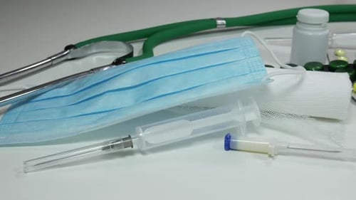 Medical Equipment On The Table In A Modern Hospital