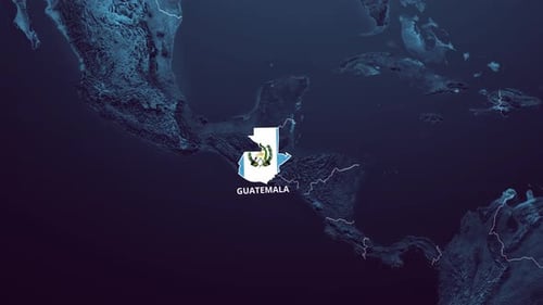 Guatemala Map And Flag 4K