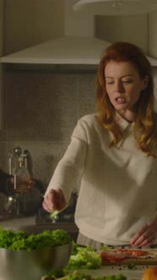 Couple Prepares Food in a Cozy Home Kitchen