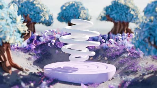 Animation satisfaisante en 3D de Fantasy Forest Loop