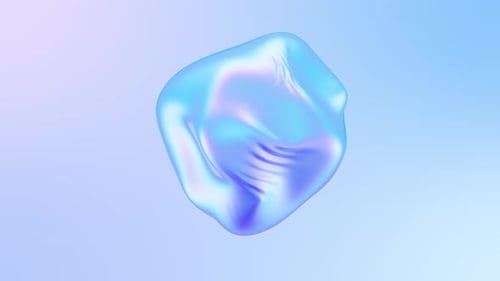 Fluid Iridescent Abstract Morphing Shape Animation