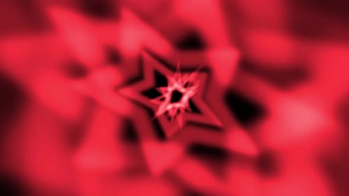 Pink color star shape zoom in