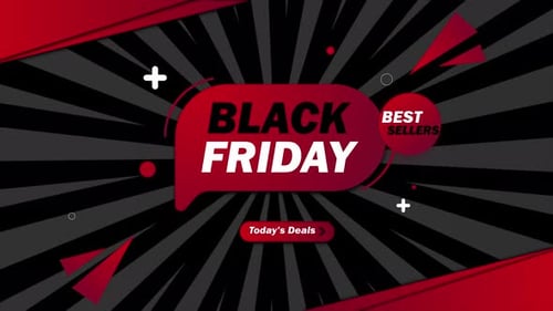 Black Friday Animated Title Card with Speech Bubble