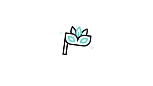 Animiertes Maskensymbol