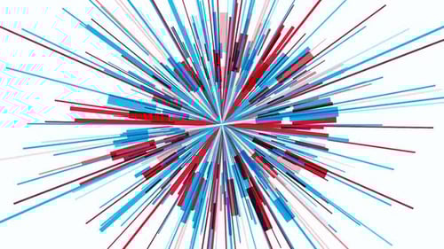 Abstract spinning rays around one central point