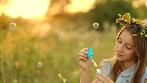Girl on the Summer Meadow