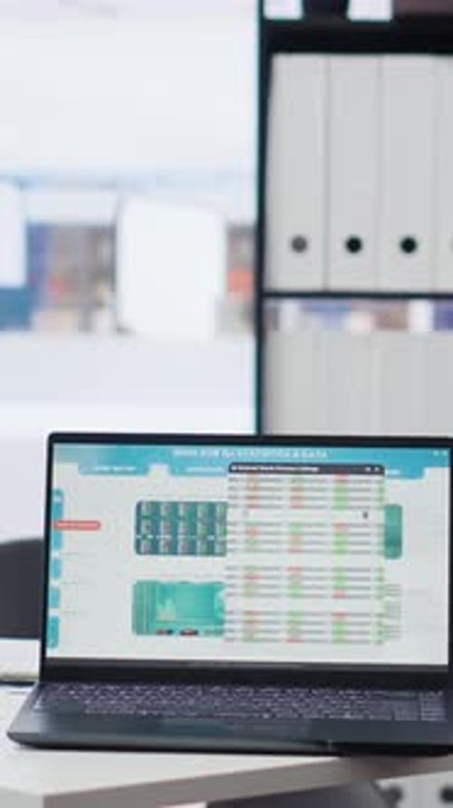 Vertical Video Empty Financial Department Office Used for Budgeting