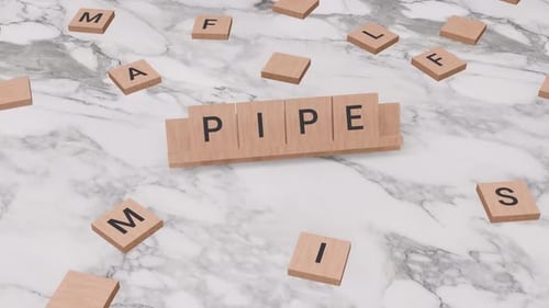 Animated Wooden Letter Tiles Forming a Word